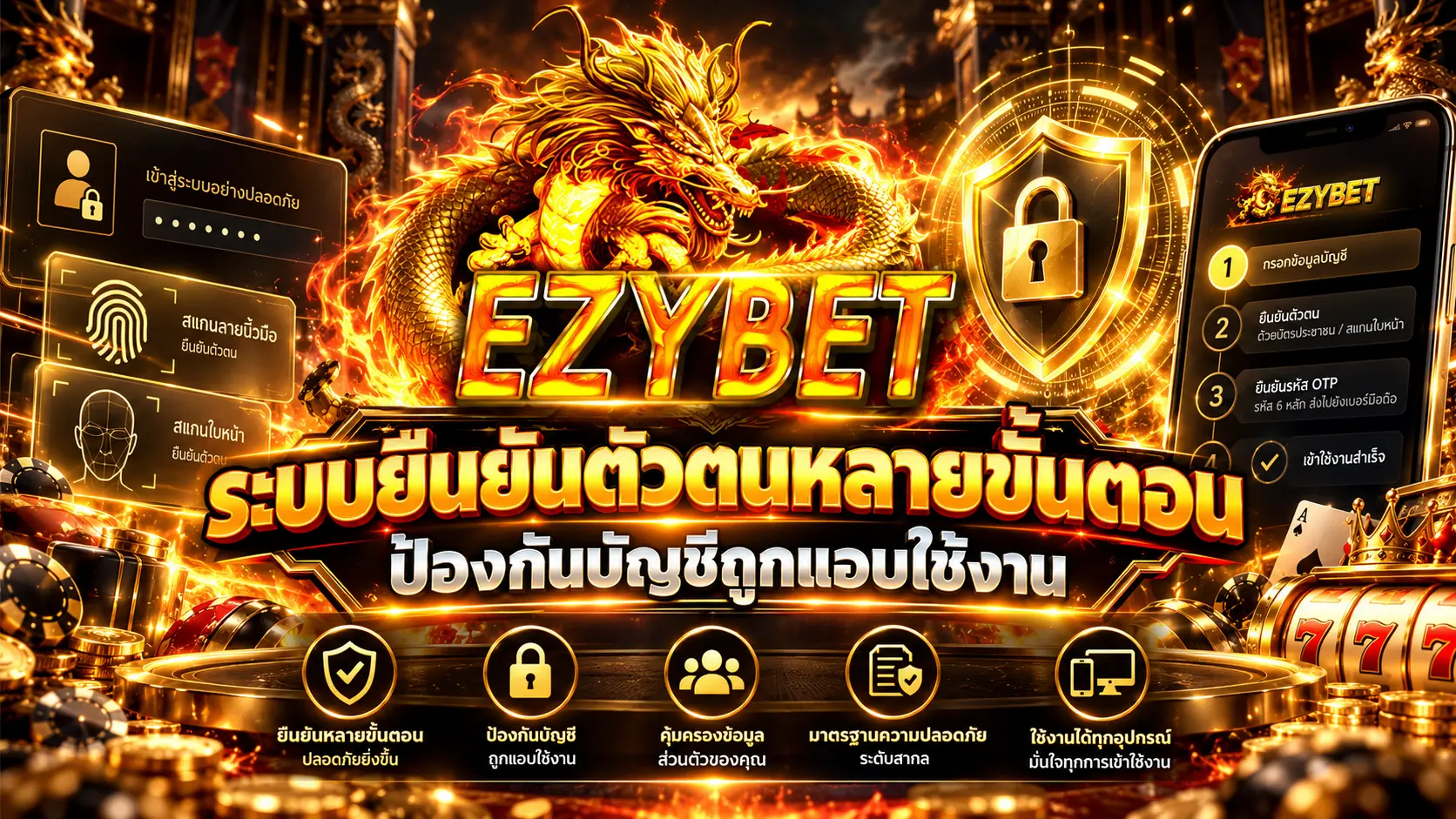 ezybet168 ระบบยืนยันตัวตนหลายขั้นตอน ป้องกันบัญชีถูกแอบใช้งาน